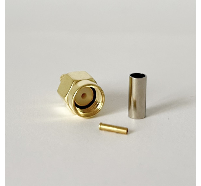 Разъем RP-SMA-Male на кабель RG223 под обжим