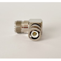 Переходник BNC-Male - UHF-Female 90°(коннектор папа - мама) угловой