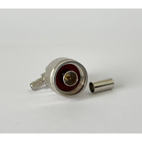 Разъем N-Type Male на кабель RG-58 под обжим, угловой