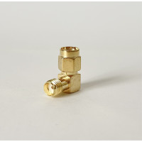 Переходник RP-SMA-Male - SMA-Female (коннектор папа - мама) угловой