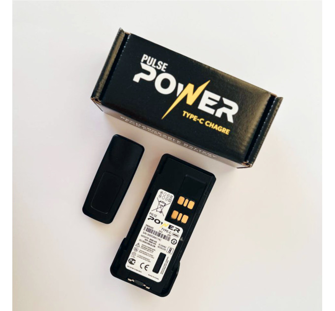 Акумулятор 3000 mAh з роз'ємом Type-C для рації Motorola DP2400, DP2600, DP4800, DP4600, DP4400