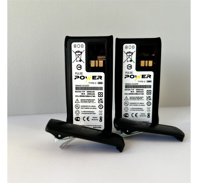 Акумулятори для рації Motorola на 5000 mAh з Type-c роз'ємом для R7a, R7 NKP, R7 FKP, CP250, PR400, Pulse Power 10 шт.