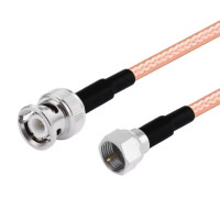 Пигтейл F-Male - BNC-Male ВЧ кабель переходник RG316 длинна 30 см