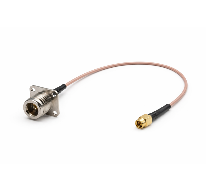 Пигтейл N-Type-Female Flange - SMA Male ВЧ кабель переходник RG316 длинна 30 см