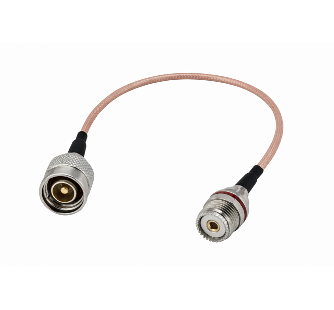 Пигтейл N-Type-Male - UHF-Female ВЧ кабель переходник RG316 длинна 30 см