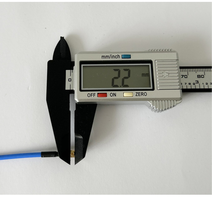 Пігтейл MMCX-90 - N-Type-F ВЧ кабель перехідник RG405 15 см, кутовий