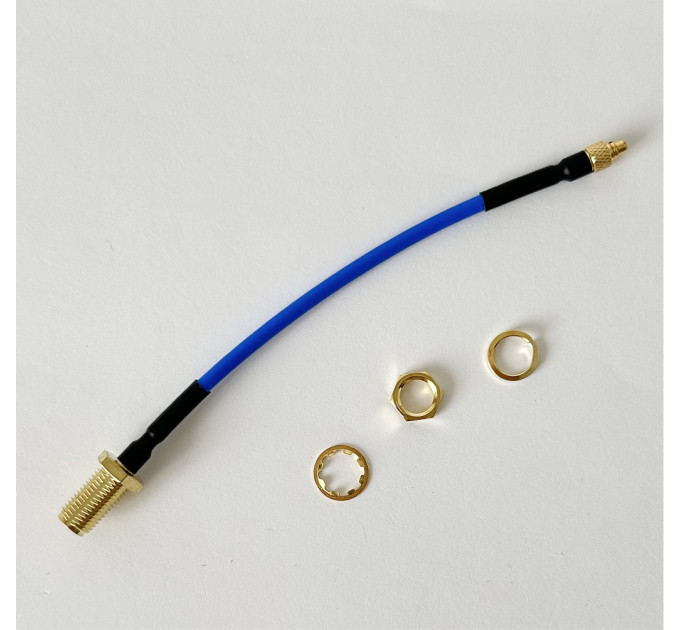 Пигтейл MMCX-Male - SMA-Female ВЧ кабель переходник ss405 10 см