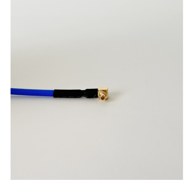 Пигтейл MMCX-Male - SMA-Female ВЧ кабель переходник ss405 10 см угловой