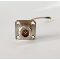 Пігтейл N-Type-Female-Flange - MMCX-Male ВЧ кабель перехідник RG316 довжина 15 см кутовий