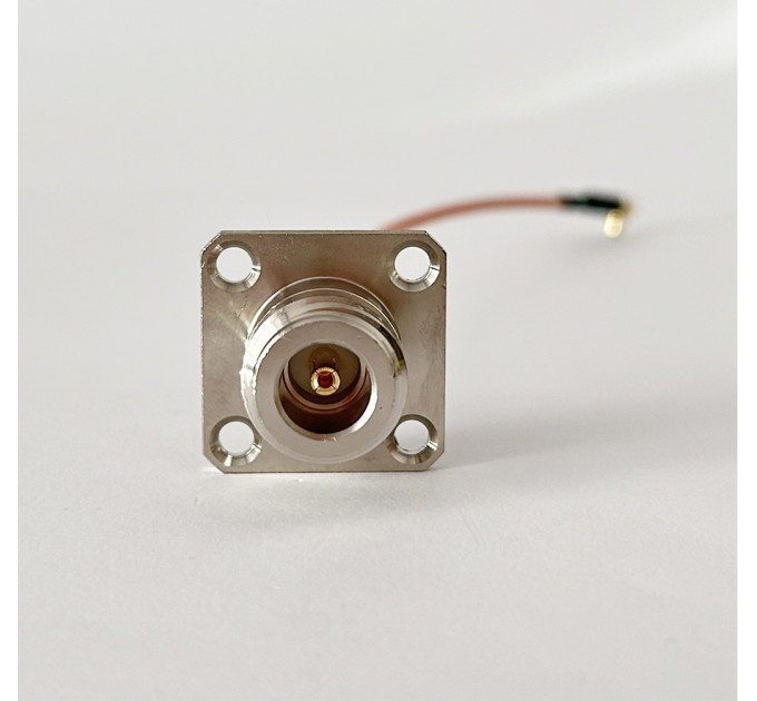 Пігтейл N-Type-Female-Flange - MMCX-Male ВЧ кабель перехідник RG316 довжина 15 см кутовий