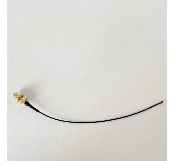 Пигтейл SMA-Female - U.FL-Female ВЧ кабель переходник 1,13 мм 15 см