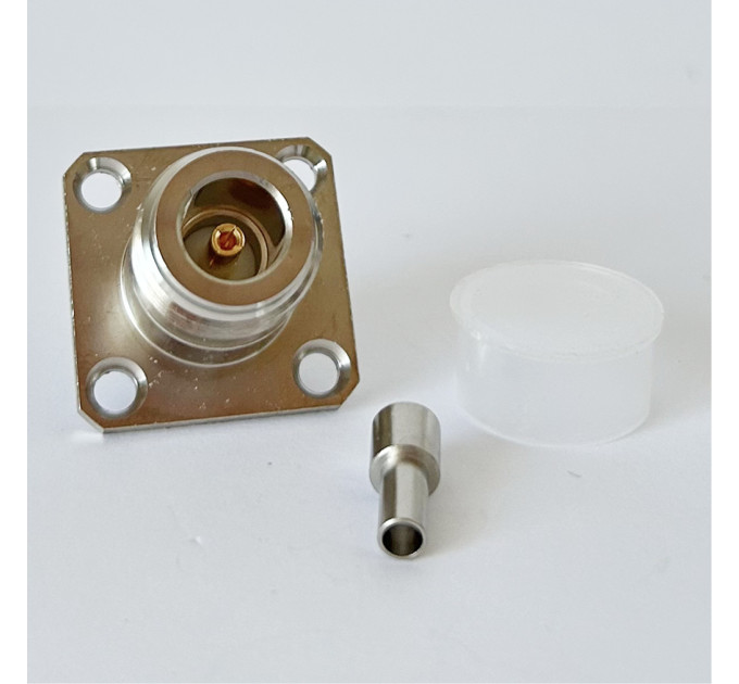 Разъем N-Type-Female мама на кабель RG316 фланцевый