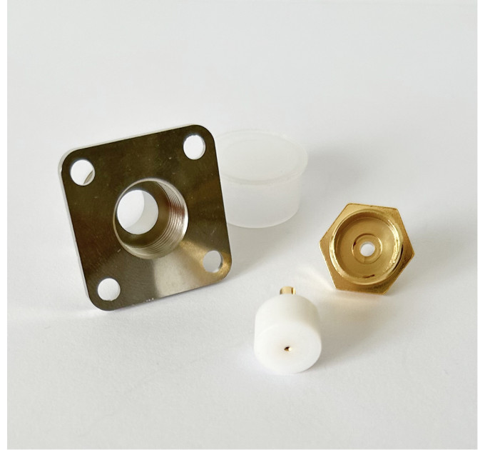 Разъем N-Type-Female мама на кабель RG405 фланцевый