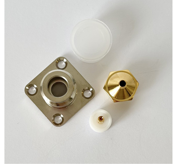 Разъем N-Type-Female мама на кабель RG405 фланцевый