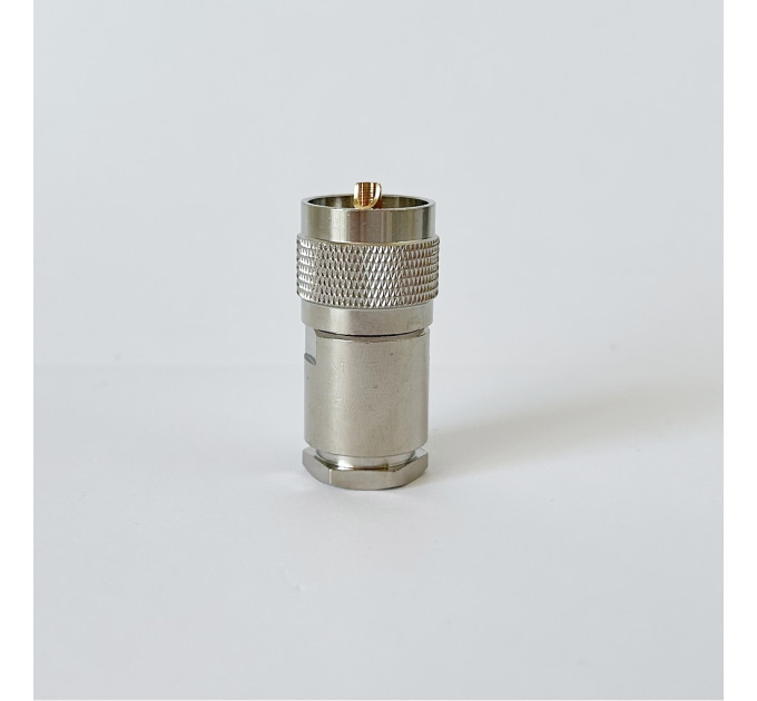 Разъем UHF-Male на кабель RG-213 под пайку