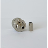 Разъем N-Male обжимной под кабель RG5/RG6/5D-FB/LMR300 (латунь, 50 Ом)