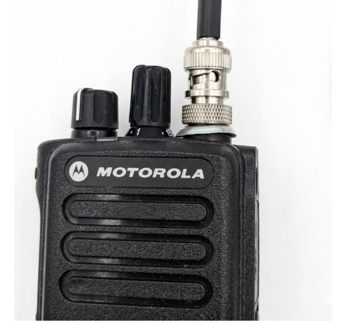 Антенний адаптер, перехідник BNC-female-moto RF, для рацій Motorola DP з кільцем заземлення