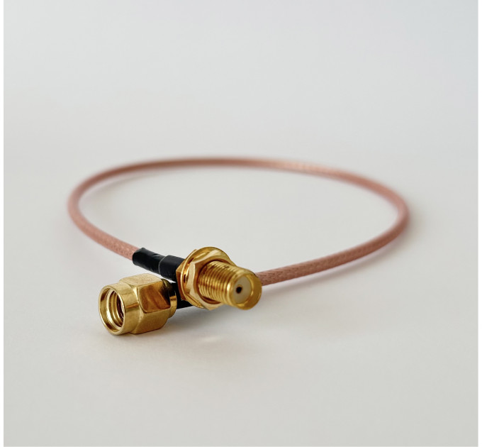 Пигтейл RP-SMA Male - SMA Female на кабель RG-316, 30 см