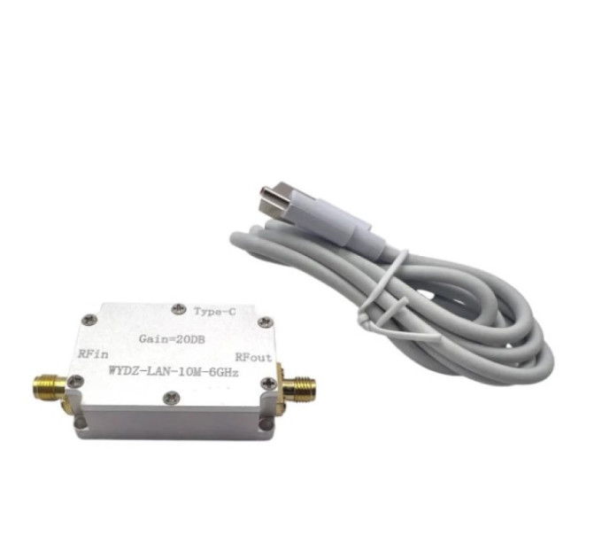 Малошумный усилитель 20 dB 10М–6ГГц МШУ LNA (Low Noise Amplifier).